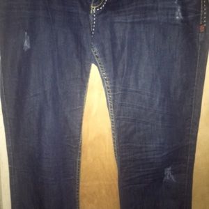 Distressed Coogi jeans euc!